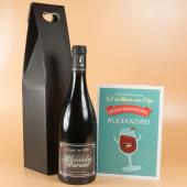 Bouteille de vin étiquette Grand Cru 'Anniversaire'
