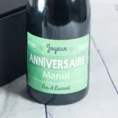 Bouteille de vin pour anniversaire personnalisée