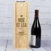 Caisse à vin anniversaire de mariage gravée