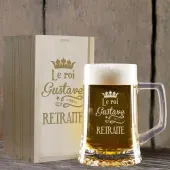 Chope de bière pour départ à la retraite