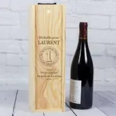 Coffret à vin en bois pour le meilleur papa