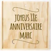 Coffret en bois personnalisé gravé