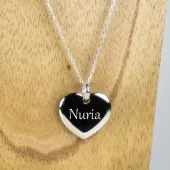 Bijour coeur en argent gravé