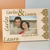 Cadre photo gravé pour couple