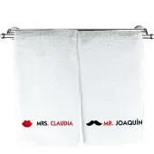 Pack de serviettes brodées pour couple