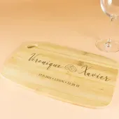 Planche en bois gravée pour couple