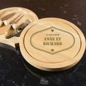 Plateau de fromages personnalisé pour couple