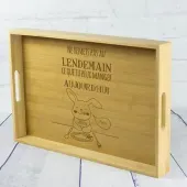 Plateau personnalisé amusant en bois gravé 