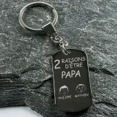 Porte-clés raisons d'être papa personnalisé