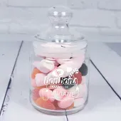 Pot de bonbons en verre personnalisé