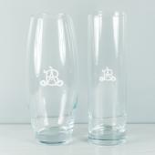 Vase gravé avec monogramme