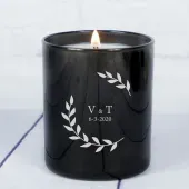 Bougie personnalisée avec monogramme