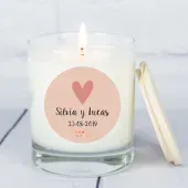 Bougie personnalisée avec prénoms et date
