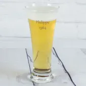 Verre à bière gravé