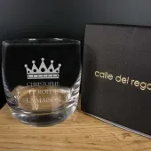 Verre à whisky gravé pour le roi de la maison