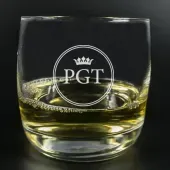 Verre à whisky personnalisé gravé d'initiales