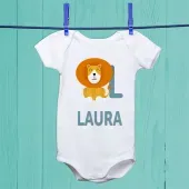 Body bébé personnalisé 'alphabet animal'