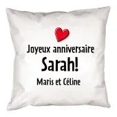 Coussin joyeux anniversaire femme