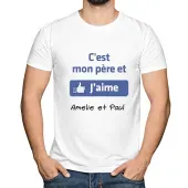 T-shirt I like mon Papa personnalisé