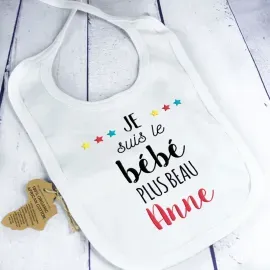 Bavoir BIO brodé 'le plus cool'