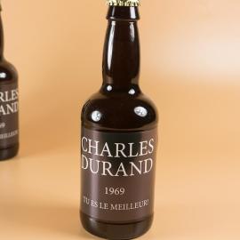 Bières personnalisées avec texte