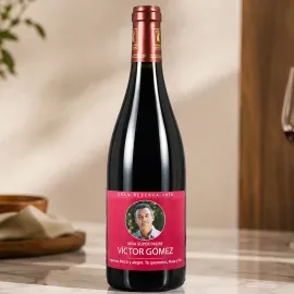 Bouteille de vin personnalisée avec votre photo