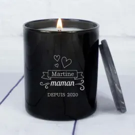 Bougie gravée Maman depuis...