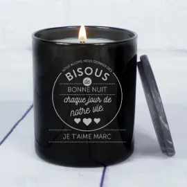 Bougie gravée pour les amoureux