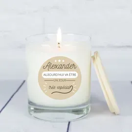 Bougie personnalisée 'Belle journée'
