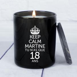 Bougie personnalisée 'Keep calm'