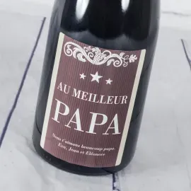 Bouteille de vin pour le meilleur papa
