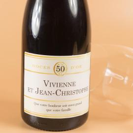 Bouteille de vin spécial Noces d'or