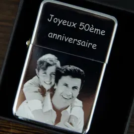 Briquet anniversaire gravé