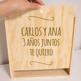 Coffret en bois personnalisé gravé