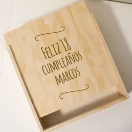 Coffret en bois personnalisé gravé
