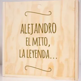 Coffret en bois personnalisé gravé