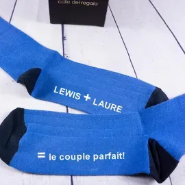 Chaussettes amusantes personnalisées pour couple