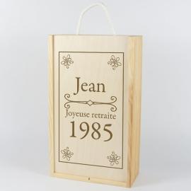 Coffret bouteille de vin pour départ en retraite