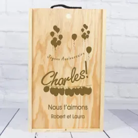 Coffret de bouteille de vin pour anniversaire
