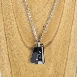 Pendentif personnalisé avec plaque noire