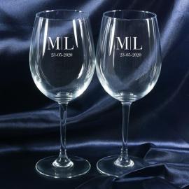 Verres à vin monogramme