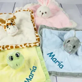 Doudous animaux brodés