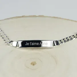 Gourmette en argent personnalisée pour femmes