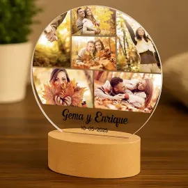 Lampe personnalisée avec photos.