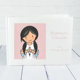 Livre d'or personnalisé pour la première communion d'une fille
