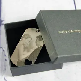Porte-clés coeur gravé