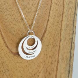 Pendentif personnalisé argent