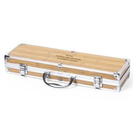 Set barbecue gravé 'Bambou'