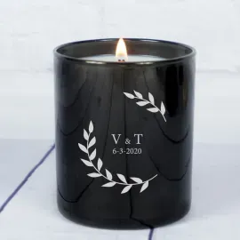 Bougie personnalisée avec monogramme