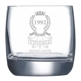 Verre à whisky gravé '30 ans' édition limitée